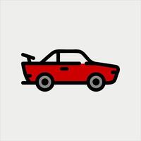 Design Illustration graphic of racing cars icon with line and color style. Suitable for UI, mobile design, web design, etc vector