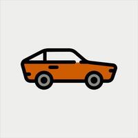 Design Illustration graphic of sedan icon with line and color style. Suitable for UI, mobile design, web design, etc vector