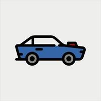 Design Illustration graphic of drag race car icon with line and color style. Suitable for UI, mobile design, web design, etc vector