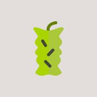 Design Illustration graphic of eaten apple icon with flat style. Suitable for UI, mobile design, web design, etc vector