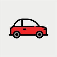 Design Illustration graphic of small car icon with line and color style. Suitable for UI, mobile design, web design, etc vector