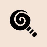 Design Illustration graphic of lolipop icon with glyph style. Suitable for UI, mobile design, web design, etc vector