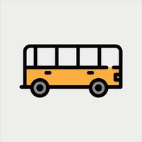 Design Illustration graphic of bus icon with line and color style. Suitable for UI, mobile design, web design, etc vector