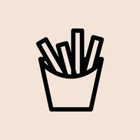 Design Illustration graphic of french fries icon with line style. Suitable for UI, mobile design, web design, etc vector