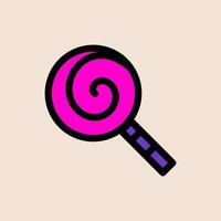 Design Illustration graphic of lolipop icon with line and color style. Suitable for UI, mobile design, web design, etc vector