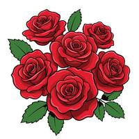 Red Rose Set for Anniversary and Special Occasions vector