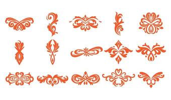 Decorative Infinity Curls Swirl Ornaments Perfect for Classic Art Projects vector