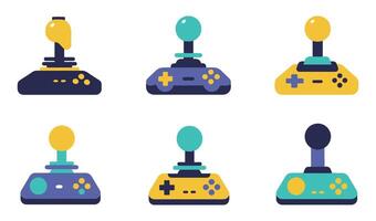 Stylish Joystick Game Control Designs for Gamers vector