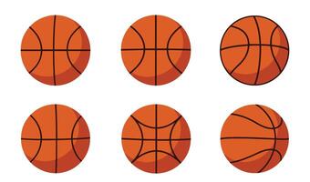 Smooth Basketball Set for Digital Artwork and Design vector
