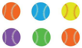 Colorful Baseball Vectors Collection for Modern Design