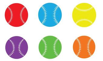 Bright and Bold Baseball Set for Graphic Projects vector