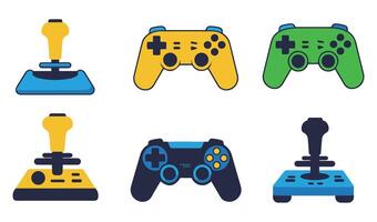 Gaming Enthusiast Joystick Controller Set for Creative Projects vector