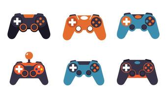 Retro and Modern Joystick Controllers A Diverse Set for Designers vector