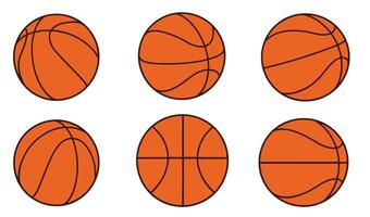 Modern Basketball Icon Set for Branding Projects vector
