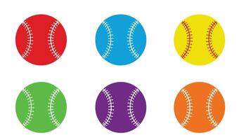 Eye-Catching Colorful Baseballs for Event Promotions vector