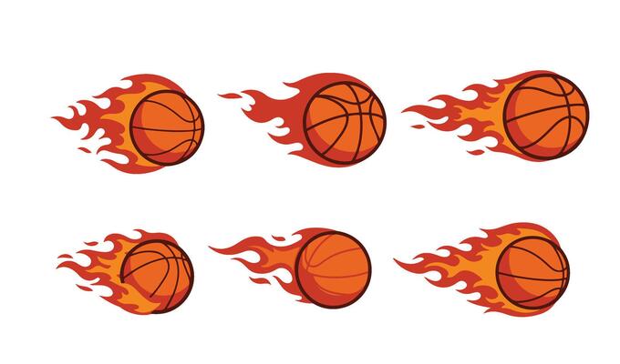 Rapid Fire Basketball Set Vibrant Energy for Sports Branding and Designs