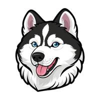 Friendly Dog Face in Simple Cartoon Style vector