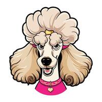Friendly Pup Face in Fun Cartoon Lines vector