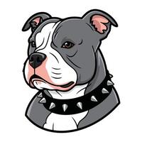 Vibrant Dog Face in Simple Cartoon Style vector