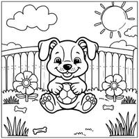 Fun and Whimsical Dog Drawings for Kids vector