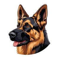 Stylized Canine Portrait for Creative Projects vector