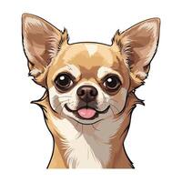 Dynamic Dog Face Art for Stickers vector