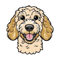 Expressive Cartoon Dog Face for Branding vector