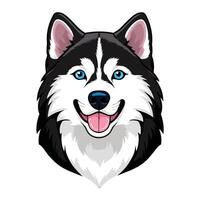 Cartoon Dog Head with Cheerful Expression vector