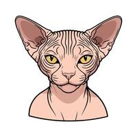 Playful Cat Head Design in Cartoon Style vector