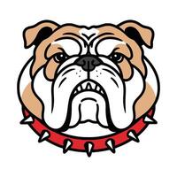 Bulldog head with spikes on it vector