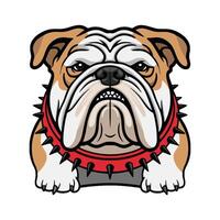 An image of a bulldog with spikes on its head vector