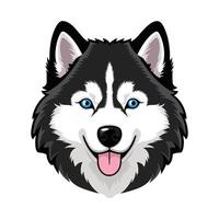 Expressive Canine Head in Cartoon Design vector