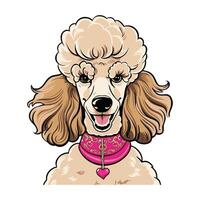 Bold and Fun Dog Head in Cartoon Style vector