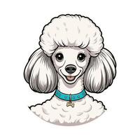 Smiling Dog Head in Vibrant Cartoon Style vector