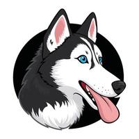 Energetic Dog Head with Playful Cartoon Charm vector