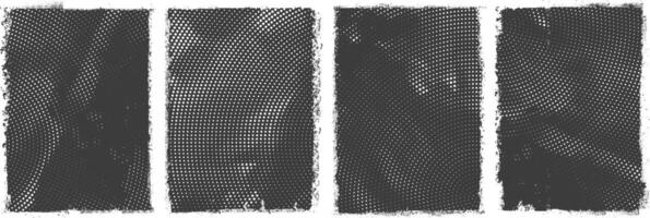 Set of large size grunge and halftone texture banner Background vector
