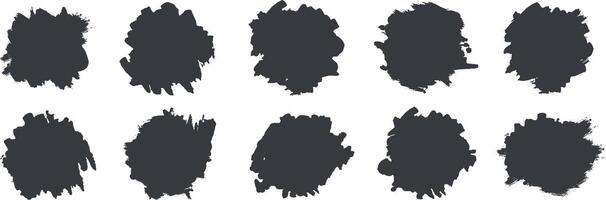 Collection of black grunge overlay splash texture banner Background vector