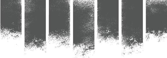 Different size of black grunge banner texture Background collection vector