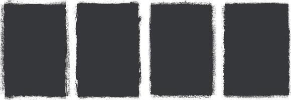 Set of large size retro black grunge texture banner Background vector