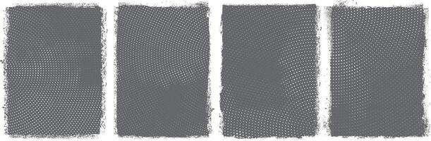Set of Various type of grunge and halftone banner texture Background vector