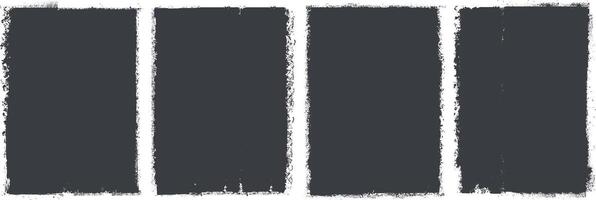 Set of large size black grunge texture banner Background vector