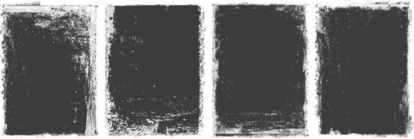 Different types set of abstract black grunge texture Background banner vector