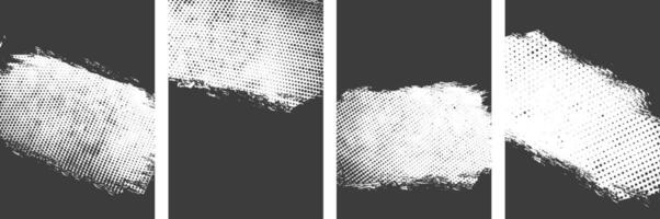 Different types set of grunge and halftone texture Background banner vector