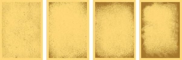 Set of Minimalist light brown grunge art Brochure cover background template design, set of abstract banner illustration, Poster cover layout design vector