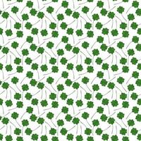 green seamless pattern with shamrocks. St. Patrick s day symbol of luck vector