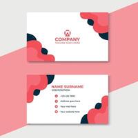 Abstract business card with fluid shapes. vector