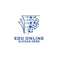 Education logo design. Book Net logo template vector