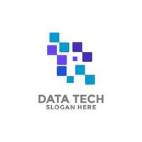 Initial Letter P technology logo design . Digital Tech and Initial letter logo design template vector