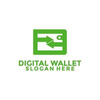 Digital wallet logo design template, Arrow Wallet Digital Money logo design . Fast Pay logo design icon vector