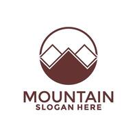 Mountain business logo design template. Minimalist and modern design. vector